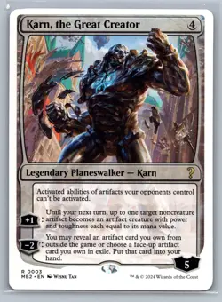 Karn, the Great Creator (White Border) R Mystery Booster 2 3 NM - Image 1