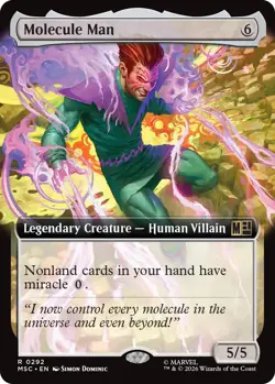 Mint/Near-Mint, English - 1 x MTG Molecule Man - Extended Art Commander: Marvel - Image 1