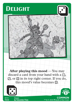 MTG Secret Lair Mood Swings 1st Edition Delight Common 0111 Mark Rosewater - Image 1