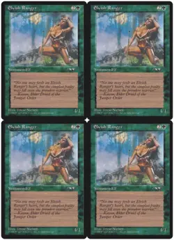 MTG Elvish Ranger x4 (A) Alliances Common NM/LP Playset - Image 1