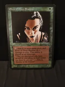 MTG Elves Of The Deep Shadow The Dark DRK - Image 1