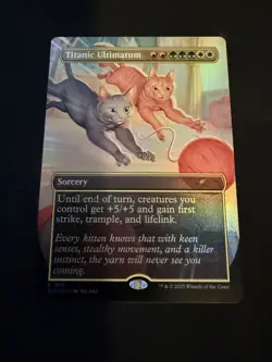 Titanic Ultimatum 1918 NM Borderless MTG Secret Lair Cats Are Better Unplayed - Image 1