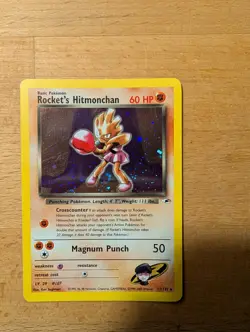 Pokemon Rocket's Hitmonchan Gym Heroes Holo Rare 11/132 60 HP English 2000 - Image 4