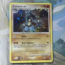 Pokemon Lucario Diamond & Pearl 6/130 Holo Bleed Error - Image 1