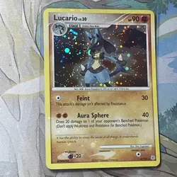 Pokemon Lucario Diamond & Pearl 6/130 Holo Bleed Error - Image 2