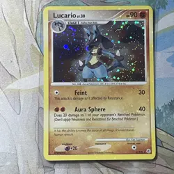 Pokemon Lucario Diamond & Pearl 6/130 Holo Bleed Error - Image 3