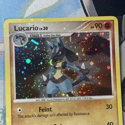 Pokemon Lucario Diamond & Pearl 6/130 Holo Bleed Error - Image 4
