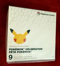 Pokemon 25th Celebration Commemorative Coin Set (9-Piece) Sealed - Image 1