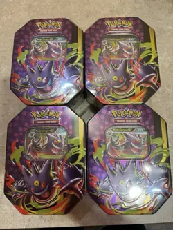 POKEMON TCG MEGA MOONLIT TIN MEGA GENGAR EX LOT OF 4 New Factory Sealed - Image 1