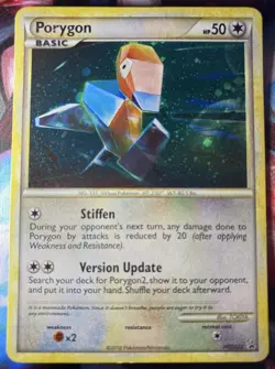 2010 Pokemon HGSS Black Star Promos Porygon #HGSS22 Cosmo Holo Promo - Image 1
