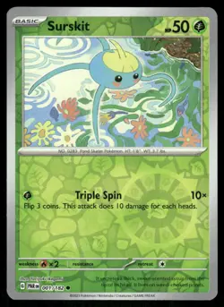 Surskit 001/182 Common Paradox Rift Pokemon Reverse Holo Near Mint - Image 1