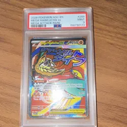 Pokemon TCG Mega Hawlucha Ex Mega Attack Rare Holo 268/217 EN PSA 9 - Image 1