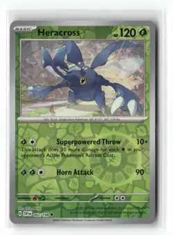 Heracross 002/198 Uncommon Scarlet & Violet Pokemon Reverse Holo Near Mint - Image 1