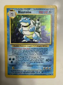 Pokemon TCG Blastoise Holo-Rare 2/102 Base Set Unlimited LP-/MP Original Owner - Image 1