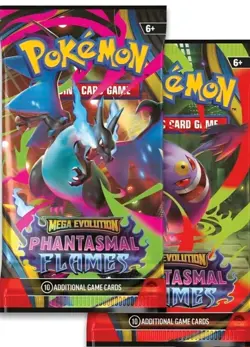 Phantasmal Flames Booster Pack X2 NEW Pokemon TCG - Image 1