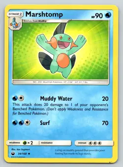 MARSHTOMP 34/168 UC CELESTIAL STORM POKEMON MP SUGIMORI - Image 1