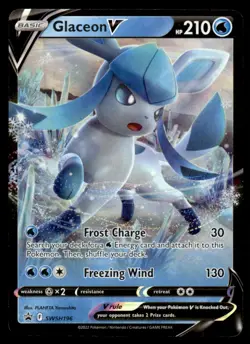 2022 Sword & Shield Black Star Promo Glaceon V #SWSH196 - Image 1