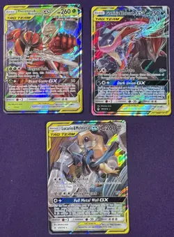 3 - Pokemon Unbroken Bonds GX Holo Tag team Lot - Greninja Lucario - Image 1