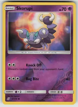 SKORUPI 82/236 COMMON UNIFIED MINDS POKEMON REVERSE HOLO NEAR MINT - Image 1