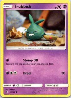 TRUBBISH 50/145 COMMON GUARDIANS RISING POKEMON LP - Image 1