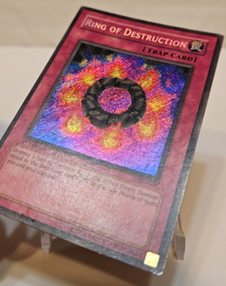 Ring of Destruction PGD-000 Secret Rare 1st Edition Yugioh 1961 - Image 2