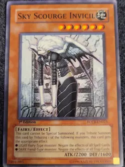 1x Sky Scourge Invicil Super Rare FOTB-EN023 Light Play LP - Image 1