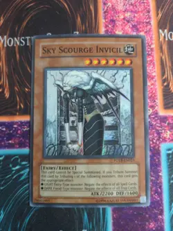 Yu-Gi-Oh! Sky Scourge Invicil FOTB-EN023 Unlimited Super Rare LP/MP - Image 1