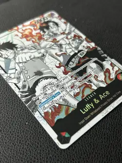 2026 One Piece ST30-001 Luffy & Ace leader Alternate Art B&W ENGLISH - MINT - Image 2