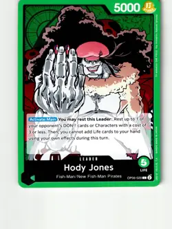 Hody Jones (020) OP06-020 Leader Wings of the Captain One Piece Lightly Played - Image 1