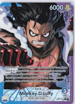 One Piece Monkey D Luffy OP11-040 A Fist of Divine Speed Alt Art Leader English - Image 1