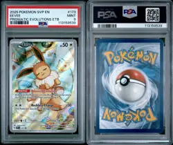 2025 POKEMON SVP EN-SV BLACK STAR PROMO #173 EEVEE PSA 9 - Image 1