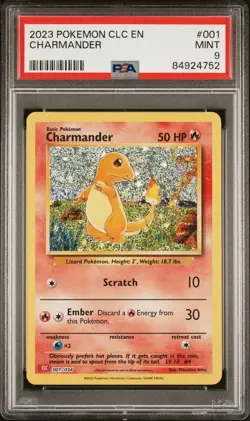 PSA 9 Mint Charmander 001/034 English CLC 2023 Pokemon Trading Card Game Classic - Image 1