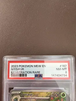 Pokemon TCG Ivysaur Scarlet Violet-151 Holo Card 167/165 Illustration Rare PSA 8 - Image 2