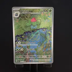 Pokemon TCG Ivysaur Scarlet Violet-151 Holo Card 167/165 Illustration Rare - Image 1