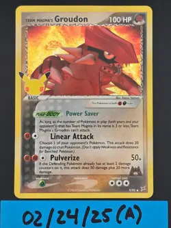 Team Magma's Groudon 9/95 Celebrations Classic Collection Holo Rare Pokemon TCG - Image 1