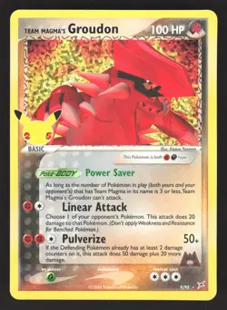 TEAM MAGMA'S GROUDON - 9/95 - CLASSIC COLLECTION - HOLO RARE - POKEMON TCG - NM - Image 1