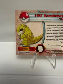 Sandshrew #27 - 1999 Topps Pokemon TV Animation Edition Series 1 Red Label - NM - Image 4