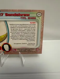 Sandshrew #27 - 1999 Topps Pokemon TV Animation Edition Series 1 Red Label - NM - Image 5