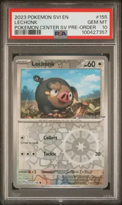 2023 POKEMON SVI EN-SCARLET & VIOLET #155 LECHONK PSA 10 - Image 1