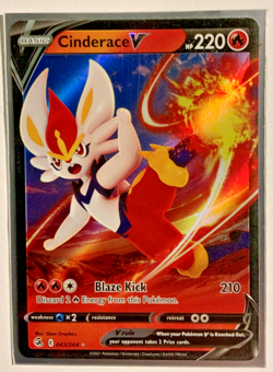 Cinderace V Holo NM Fusion Strike Pokemon TCG - Image 1