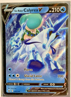 Ice Rider Calyrex V Ultra Rare Holo NM Pokemon TCG - Image 1