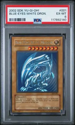 2002 Yu-Gi-Oh! Blue-Eyes White Dragon Starter Deck: Kaiba SDK Unlim Ultra PSA 6 - Image 1
