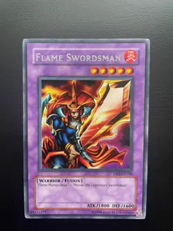 Yugioh Flame Swordsman DB1-EN100 Unlimited Edition Rare LP - Image 1