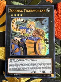 Yu-Gi-Oh! TCG Zoodiac Tigermortar 2017 Mega-Tin Mega Pack MP17-EN207 1st Edition - Image 1
