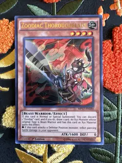 Yu-Gi-Oh! Zoodiac Thoroughblade MP17-EN184 1st Edition Ultra Rare NM a1/ - Image 1