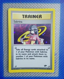 Pokemon TCG WOTC Sabrina Trainer Gym Challenge Holo Card 20/132 - Image 1