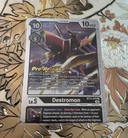 Digimon Card Game Destromon BT11-070 Foil Pre-Release Dimensional Phase - Image 1