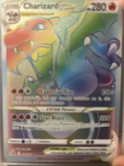 Pokemon Brilliant Stars Charizard VSTAR Rainbow Secret Rare Card 174/172 PSA 10 - Image 1