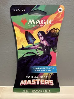 2023 Magic the Gathering Commander MASTERS 1-pack Foil & Art Card factory sealed - Image 1