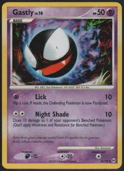 Gastly 36/99 Platinum Arceus 2009 Uncommon Lightly Played Pokemon Card TCG - Image 1